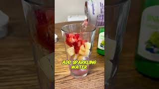 How to turn sparkling water into a fruit cocktail leftover fruit drinkforhotday [upl. by Hospers346]