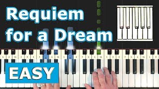 Requiem For A Dream  Piano Tutorial EASY  Sheet Music Synthesia [upl. by Arras778]