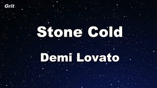 Stone Cold  Demi Lovato Karaoke 【No Guide Melody】 Instrumental [upl. by Sukul]