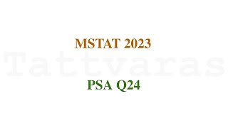 MSTAT 2023 PSA  Q24  A Random Point On an Unit Circle [upl. by Blunk]