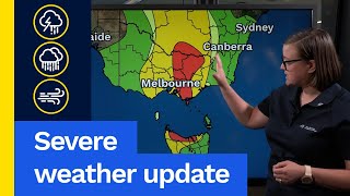 Severe Weather Update 27 Nov 2024 Severe storms and rain for Victoria NSW and Tasmania [upl. by Oilcareh]