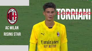 Lorenzo Torriani VS Barcelona AC Milan Rising Star Goalkeeper Extended Momment torriani scouting [upl. by Oretos]