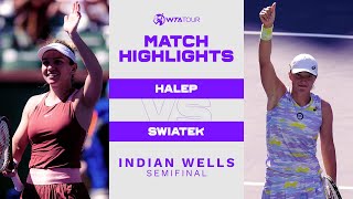 Simona Halep vs Iga Swiatek  2022 Indian Wells Semifinal  WTA Match Highlights [upl. by Jeavons]