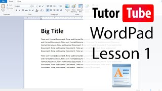 WordPad  Tutorial 31  Typing URL to make it Link [upl. by Fornof]