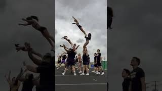 Navarro Cheer Pyramid Practice [upl. by Annaiuq]