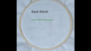 Back Stitch  Basic Embroidery Stitch Tutorial [upl. by Llegna819]