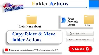 Copy Folder amp Move Folder Actions in MS Power Automate desktop  MS PAD Tutorial  38 [upl. by Akeim]