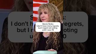 Stevie Nicks I dont have many regrets but I regret not voting until I was 70 [upl. by Eelan916]