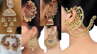 Exquisite Bridal Polki Earrings ✨  Latest Bridal Jewelry Trends 2024 [upl. by Lovering302]