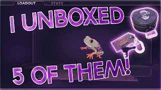 TF2 UNBOXING 5 OF THE NEW ABOMINABLE COSMETIC CASES AWESOME PULLS [upl. by Llennol]