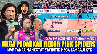 Kim Yeon Koung Yg quotMVPquot Tapi Mega Yg Jadi Sorotan Trending Media Korea Red Sparks vs Pink Spiders [upl. by Hallutama]