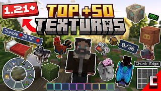 Top 50 MEJORES TEXTURAS para Minecraft BEDROCK 121 [upl. by Aphrodite]