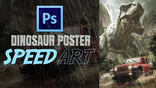 Create a Dinosaur Scene in PHOTOSHOP [upl. by Aselehc]