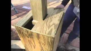 How to Build a Pergola  15Attaching Plywood Tops [upl. by Marlyn]