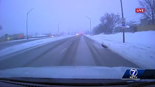 Road conditions around the Omaha metro during Mondays evening commute [upl. by Paolina249]