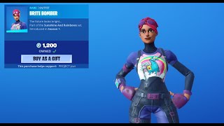 BRITE BOMBER  RARE  OUTFIT Fortnite Skin [upl. by Hersch]