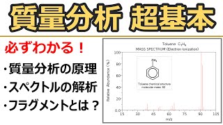 【大学有機化学】質量分析MS超基本：原理・スペクトル解析・フラグメント [upl. by Fulbright]