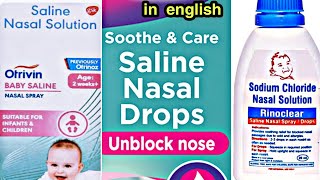 SALINE NASAL DROPS  Benefits  Types  How to use  What are the products available in market [upl. by Sevik]