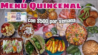 ‼️MENU Y GASTO QUINCENAL CON 1000🤑14 Ideas De Comidas EconómicasDeliciosas y Rendidoras [upl. by Tolmann]