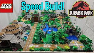 LEGO JURASSIC PARK SPEED BUILD  Building Jurassic Park in LEGO   4K  lego jurassicpark [upl. by Oinotnaesoj]