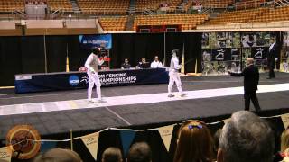 NCAA Fencing 2011  Mens Foil Gold Medal Bout ChamleyWatsom PSU v DeSmet ND Part 1 [upl. by Ylesara]