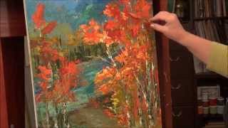 Palette Knife Painting  Acrylic Painting Technique [upl. by Ahsimot]