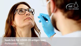 Swab test for COVID19 antigen tests  Professional users [upl. by Ahseyn]