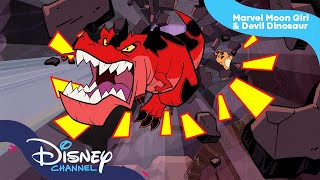 Devil redder Moon Girl  MARVEL Moon Girl and Devil Dinosaur  Disney Channel Danmark [upl. by Thapa]