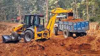 MANITOU MBL 745 S BACKHOE LOADER AND SWARAJ 744 XT [upl. by Herculie]