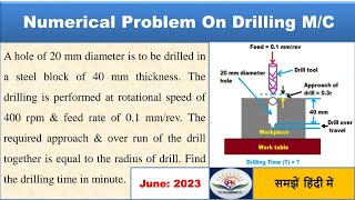 Drilling Machine Numerical Problem  Drill Time Calculation  Drilling Numerical Problem [upl. by Leor772]