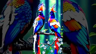 Colorful Lovebirds Silently Loving Each Other shorts nature trending video [upl. by Enellek]