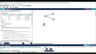 11110 packet tracer  implement port security [upl. by Aikmat]