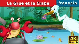 La Grue et le Crabe  Crane and The Crab in French  Contes De Fées Français FrenchFairyTales [upl. by Mahan]