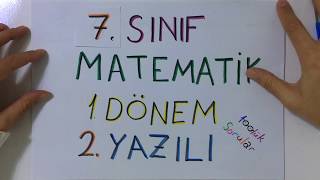 7Sınıf MATEMATİK 1 Dönem 2 Yazılı [upl. by Oyam151]