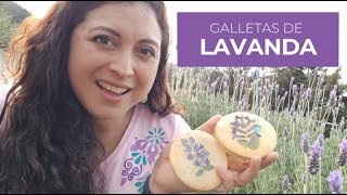 GALLETAS con FLORES de primavera Receta sencilla para preparar galletitas de lavanda paso a paso [upl. by Nyraf]