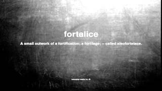 What does fortalice mean [upl. by Devina]