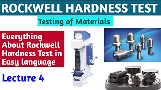 Lecture 5  Rockwell Hardness TestIndentation hardness strengthofmaterial testingvideo [upl. by Durware448]