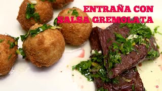 ENTRAÑA CON SALSA GREMOLATA  Martín Matroni  TipChef [upl. by Hadeis]