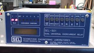 Protective relays  digital overcurrent Schweitzer SEL501 relays [upl. by Lomax]