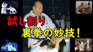 空手 試割の極意！裏拳 衝撃の威力は必見！ Karate Uraken Tameshiwari [upl. by Dame510]