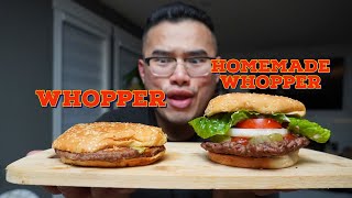 Actual Whopper vs My Homemade Whopper [upl. by Yvonner]