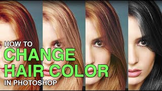 How to Change Hair Color in Photoshop [upl. by Mlohsihc]