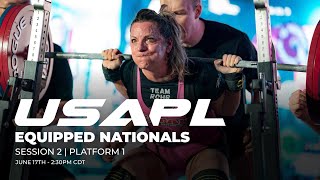 2023 USA Powerlifting Equipped Nationals  Session 2 Platform 1 [upl. by Amrak653]