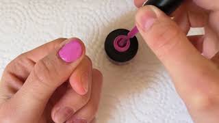 Gellack at home tutorial  step by step  short nails [upl. by Enilrem364]