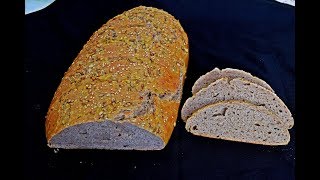 Whole Grain Rye Bread  Vollkorn Roggenbrot  Razani Hleb od celog zrna zitarice [upl. by Lynd]