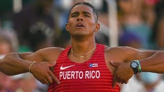 Razorback decathlete Ayden OwensDelerme proud to represent Puerto Rico [upl. by Koren]