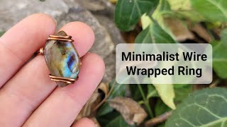 Wire Wrapped Minimalist Gemstone Ring [upl. by Nah]