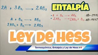 Ley de HESS y ENTALPÍA paso a paso [upl. by Tomaso]