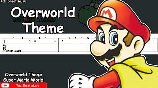 Super Mario World  Overworld Theme Guitar Tutorial [upl. by Mariana]