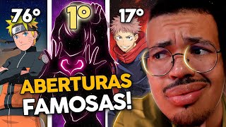 🏆 TOP 100 ABERTURAS de ANIME MAIS POPULARES de TODAS  React [upl. by Arremat69]